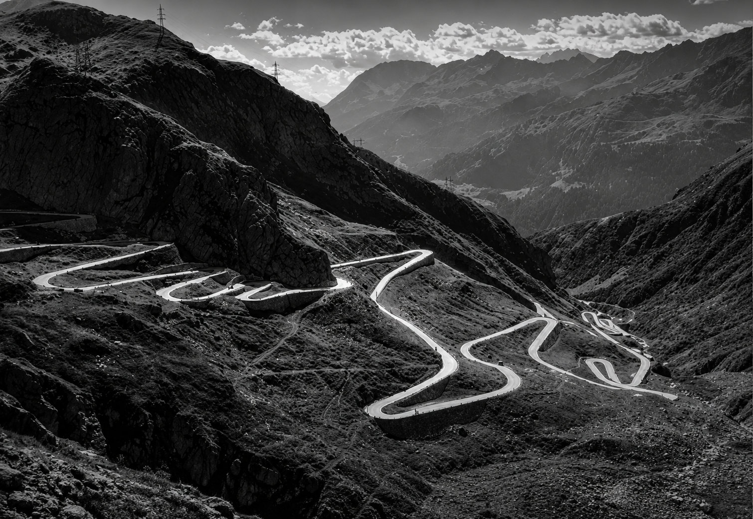 St. Gotthard — winding mountain road